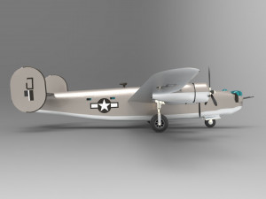 consolidated b-24 liberator 3D Model