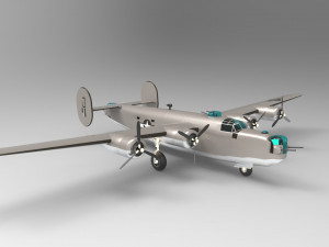 consolidated b-24 liberator 3D Model