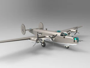 consolidated b-24 liberator 3D Model