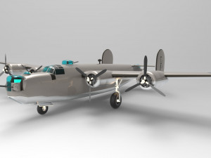 consolidated b-24 liberator 3D Model