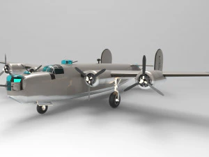consolidated b-24 liberator 3D Model