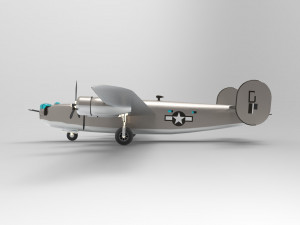 consolidated b-24 liberator 3D Model