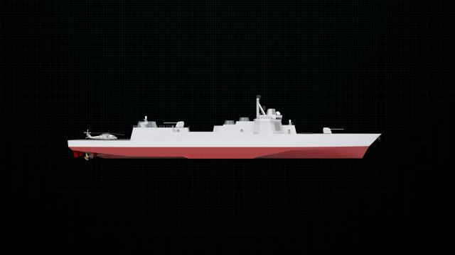 destroyer ship 3D Модель .c4d .max .obj .3ds .fbx .stl .blend 