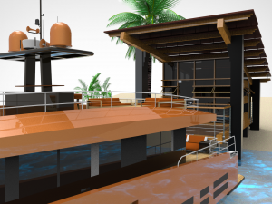 docking yacht 3D Model