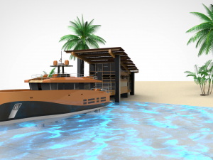 docking yacht 3D Model