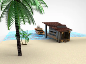 attracco dello yacht Modello 3D