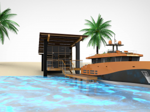 docking yacht 3D Model