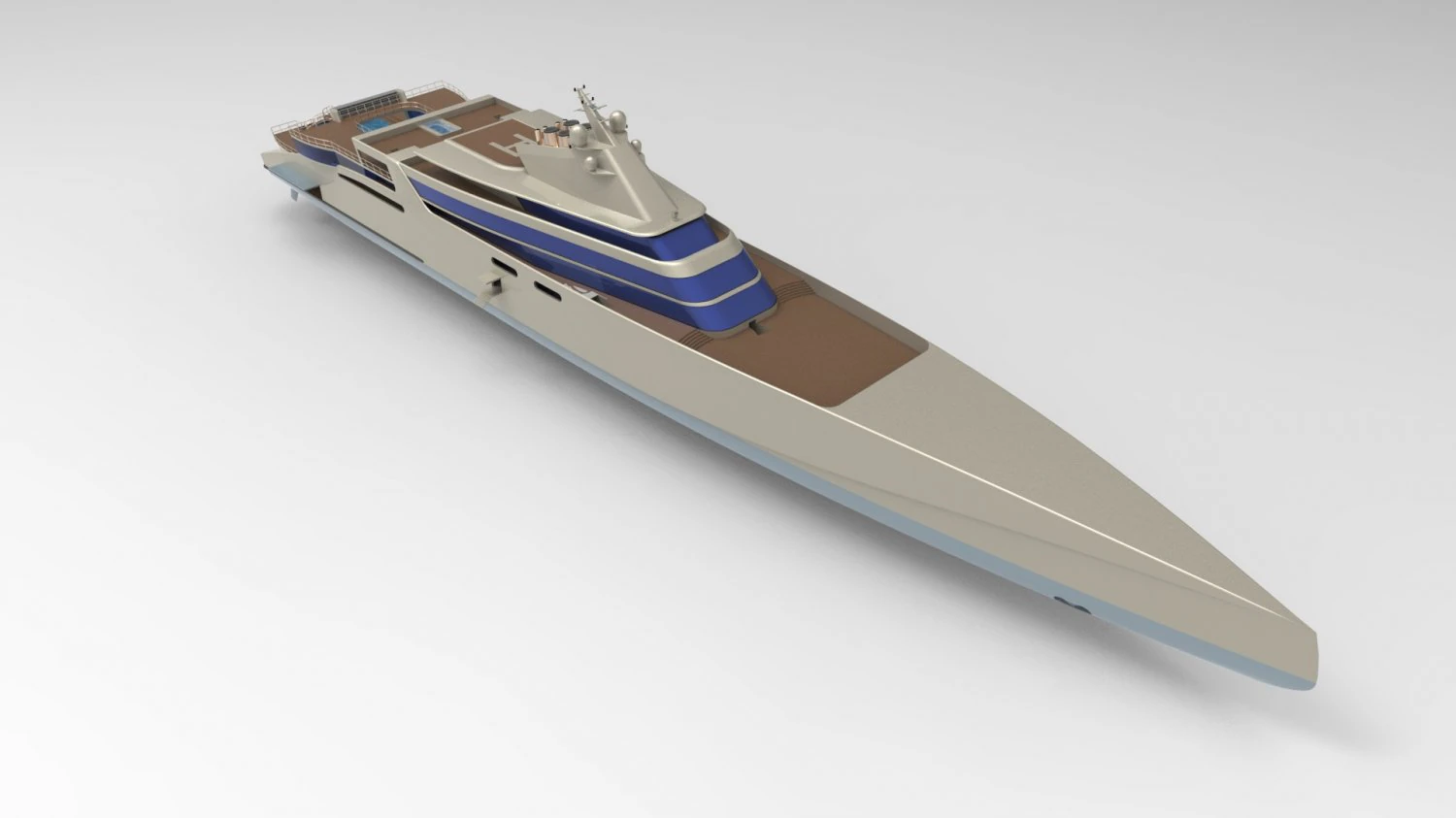 mega yacht 3D Model .c4d .max .obj .3ds .fbx .stl .blend