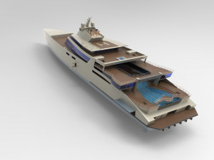 mega yacht 3D-Modell