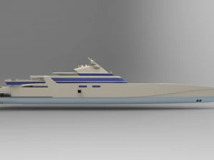 mega yacht 3D Model