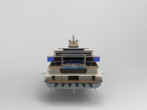 mega yacht 3D Model