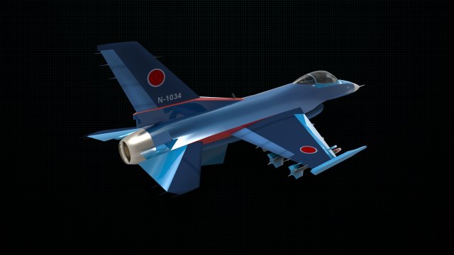 mitsubishi f2 Modello 3D .c4d .max .obj .3ds .fbx .stl .blend 