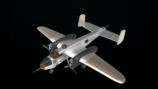 north american b-25 mitchell Modelo 3D .c4d .max .obj .3ds .fbx .stl .blend 