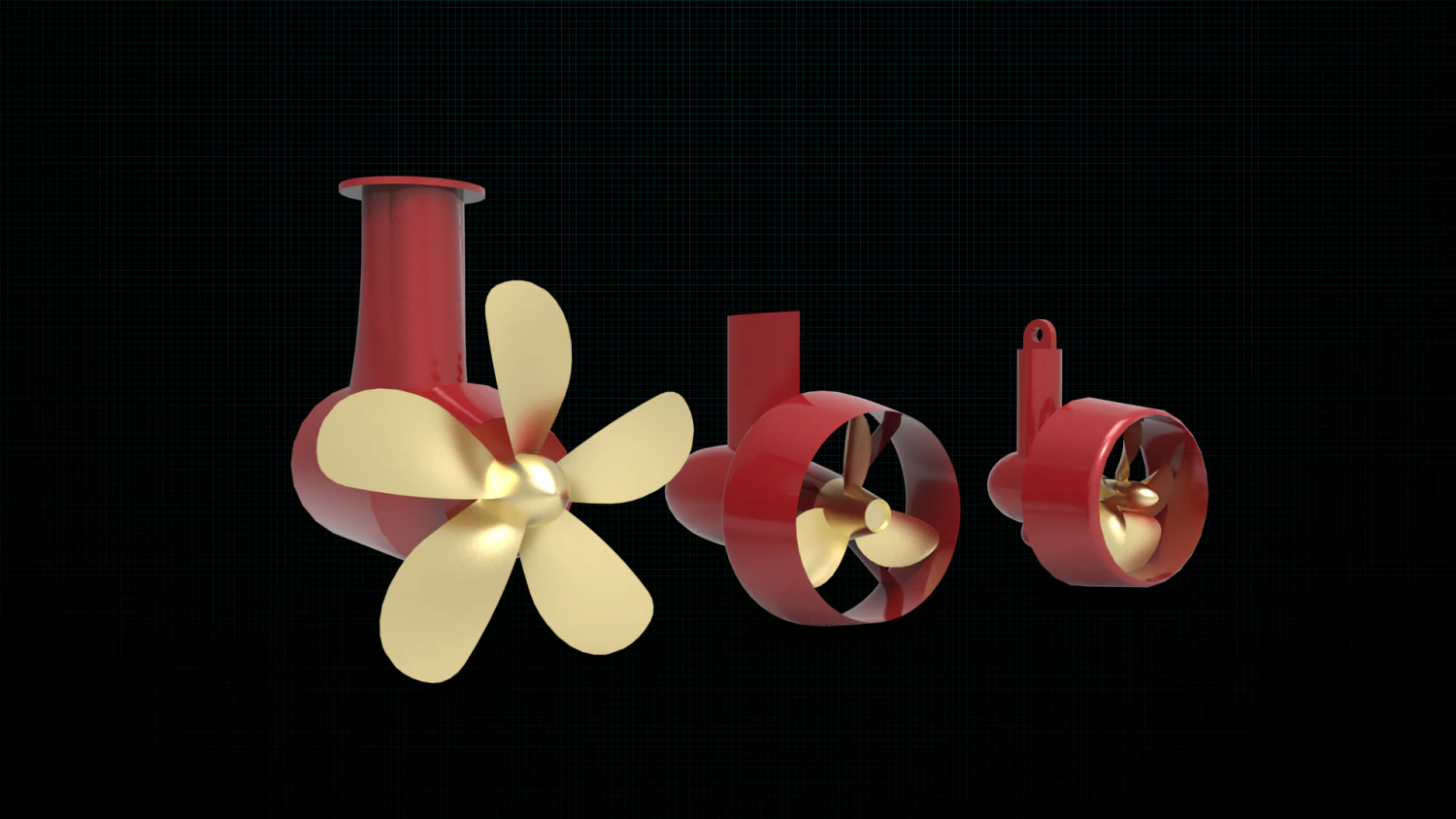 azipod thruster 3D Model .c4d .max .obj .3ds .fbx .stl .blend 