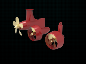 azipod thruster Modelo 3D