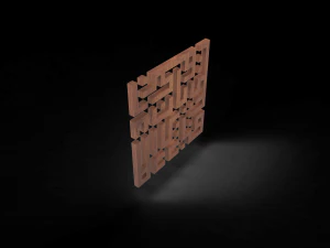 calligraphy wood 3D Model