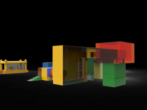 inflatable castle 3D Модель