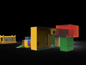 inflatable castle 3D Model