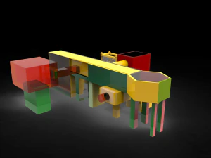 inflatable castle 3D Model