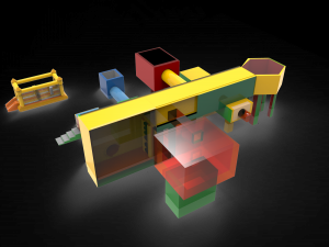inflatable castle 3D Модель