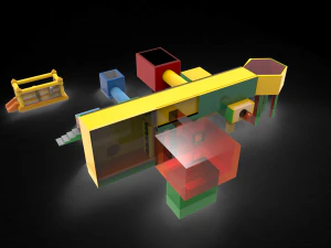 inflatable castle 3D Model