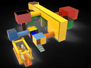 inflatable castle 3D Model