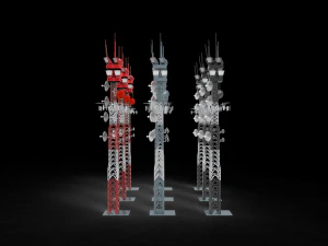 antenne e torri radio Modello 3D