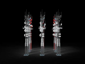 radio masts and towers 3D Model
