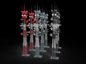 radio masts and towers 3D Model