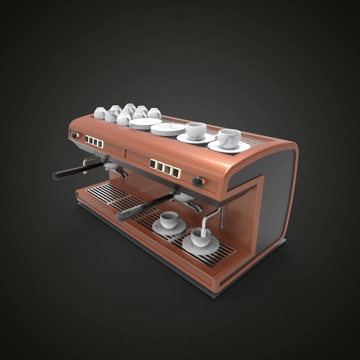 coffee machine 3D Model .c4d .max .obj .3ds .fbx .stl .blend