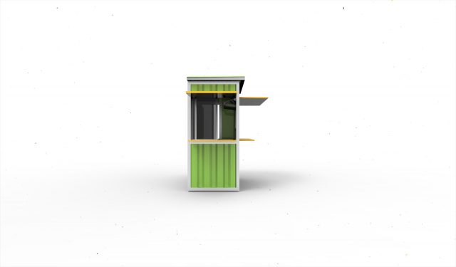 booth container 3Dモデル .c4d .max .obj .3ds .fbx .stl .blend 