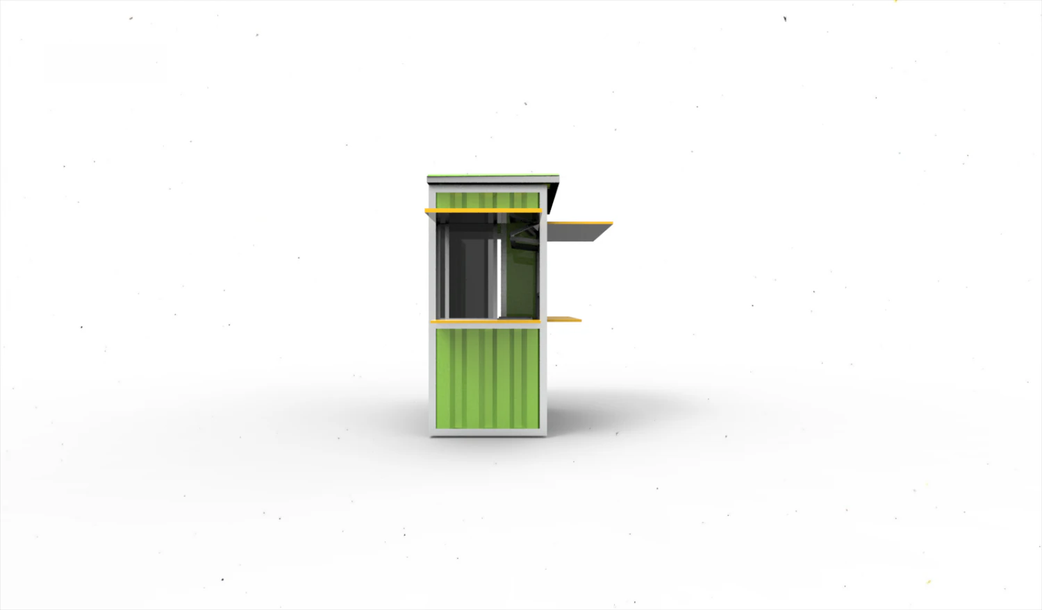 booth container 3D Model .c4d .max .obj .3ds .fbx .stl .blend 