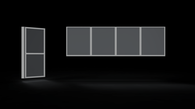 door window glass 3D Model .c4d .max .obj .3ds .fbx .stl .blend 