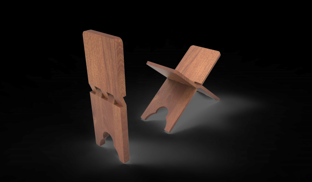 quran support chair 3D Модель .c4d .max .obj .3ds .fbx .stl .blend 
