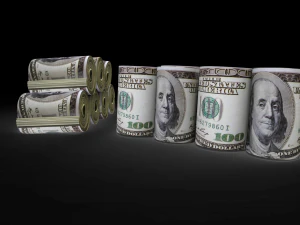 dollar rolled 3D Model