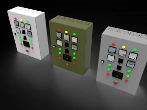 패널 스위치 박스 3D 모델