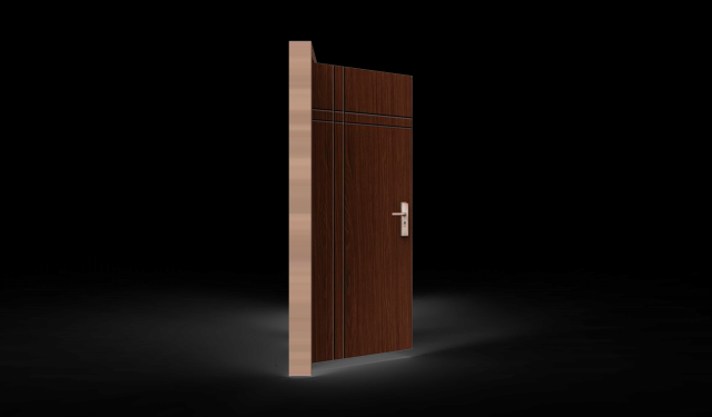 wooden door 3D Model .c4d .max .obj .3ds .fbx .stl .blend 