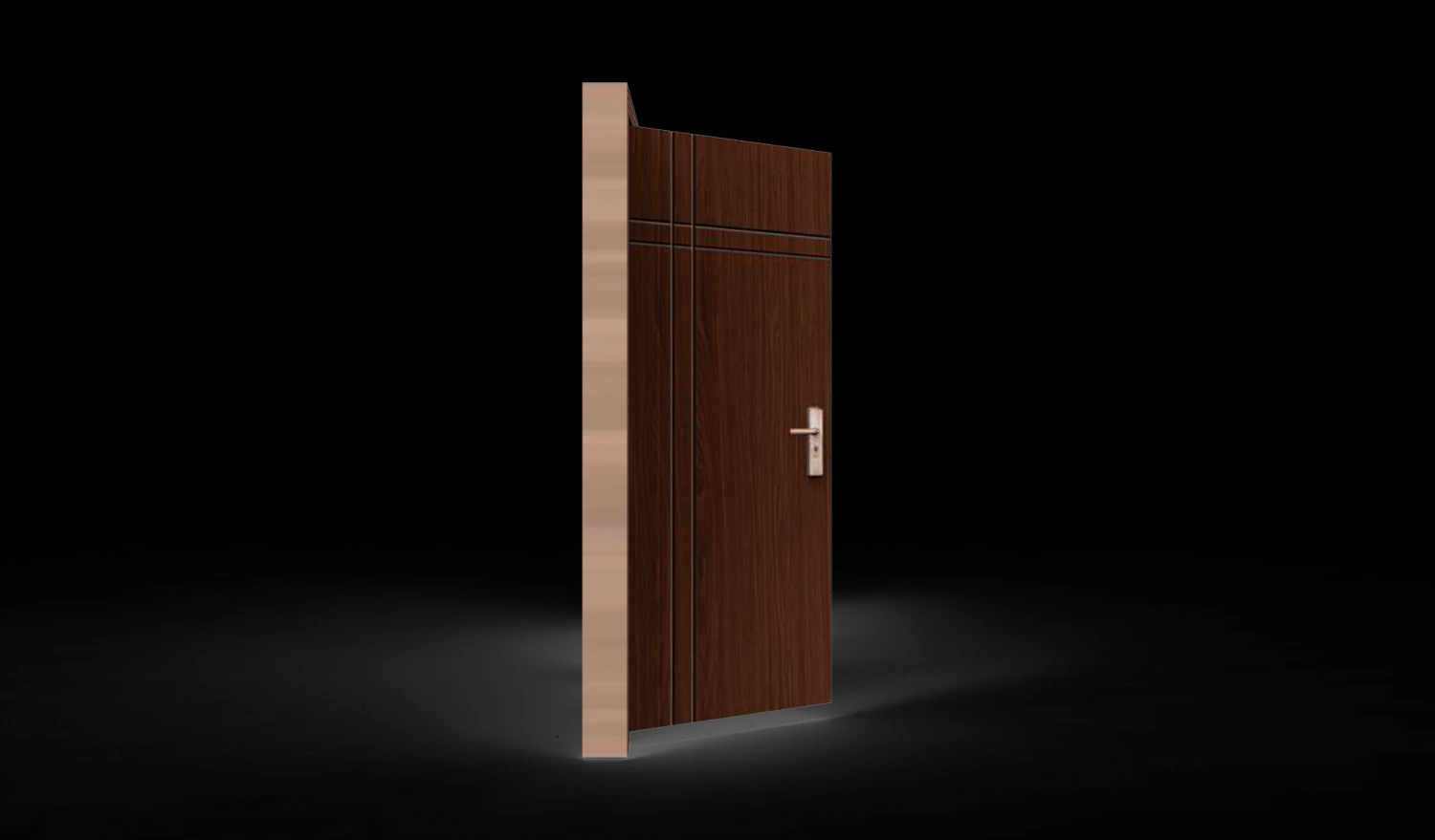 wooden door 3D Model .c4d .max .obj .3ds .fbx .stl .blend 