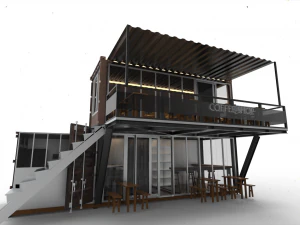 कॉफ़ी कैफ़े 3D मॉडल