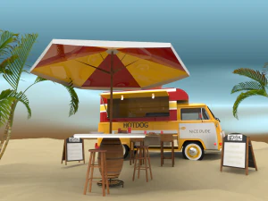 hotdog cafe 3D Model