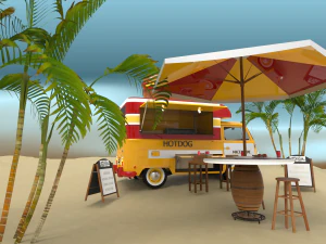 hotdog cafe 3D Model