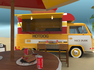 hotdog cafe 3Dモデル