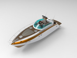 sunseeker boat Modelo 3D