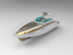 sunseeker boat Modelo 3D