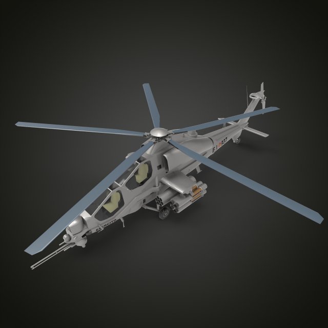 Agusta A129 Mangusta Modello 3D .c4d .max .obj .3ds .fbx .stl .blend 