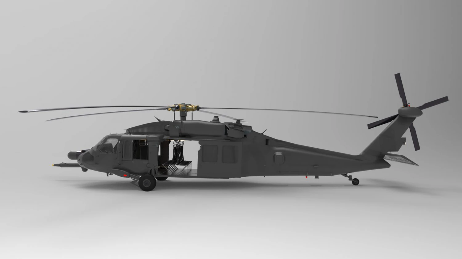 Sikorsky UH-60 Black Hawk 3D Model .c4d .max .obj .3ds .fbx .stl .blend 