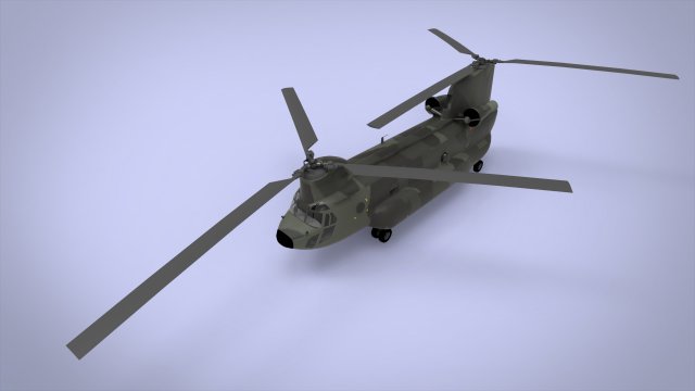 Boeing CH-47 Chinook Model 3D .c4d .max .obj .3ds .fbx .stl .blend 