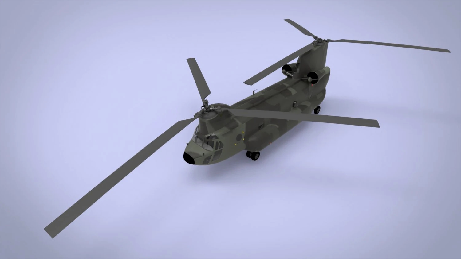 Boeing CH-47 Chinook 3D Model .c4d .max .obj .3ds .fbx .stl .blend 