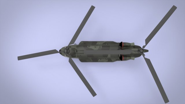 Boeing CH-47 Chinook 3D Модель in Вертолет 3DExport