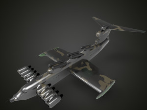 Lun-class ekranoplan 3D Model